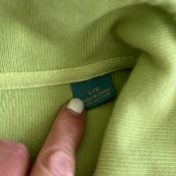 Tommy Bahama mens quarter zip in green, size large, smoke-free home. - Picture 4 of 7